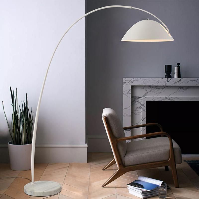 Italian Style Living Room Sofa with Lighting Fishing Floor Lamp