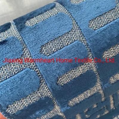 Highend Cut Pile Jacquard Velvet Furniture Fabric for Sofa Bedding Chair Cushion Upholstery Fabric (WH041)