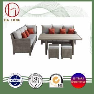 Luxury Lesiure Villa Patio Garden Furniture Classical Thick Design Home with Tub Chair and Center Table Widely Used Rattan Sofa (BL-9515)