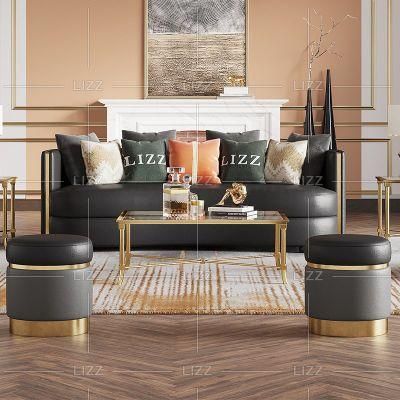 Direct Sale Modern Arabic Design Home Fabric Sofa Set Leisure Velvet Couch Luxury Genuine Leather Living Room Furniture