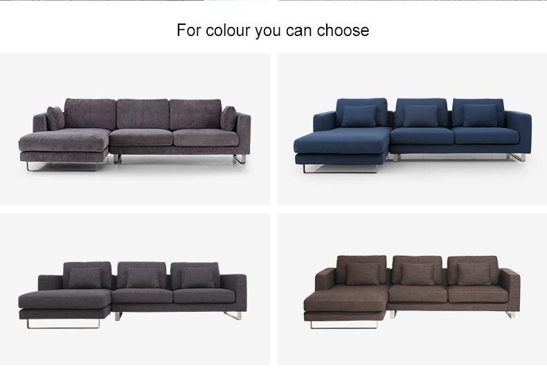 Hot Sale High Back Fabric Furniture Set Recliner Sectional Leisure Corner Sofa