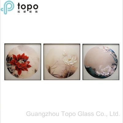 Safety Inlaid Craft Carved Glass Painting Made in Guangzhou China (MR-YB6-2014)