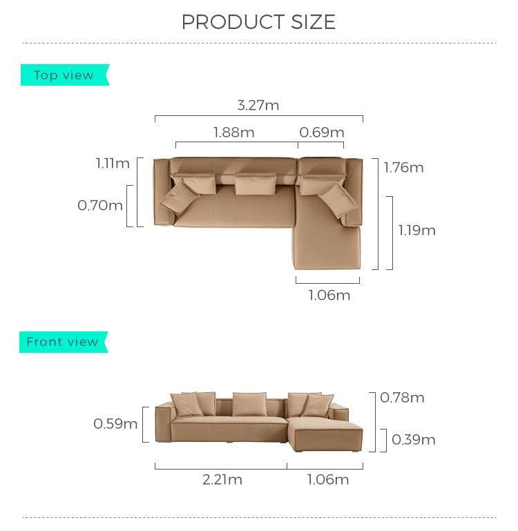 Linsy Modern Living Room Furniture Set Genuine Leather Sofa Manufacturer S240