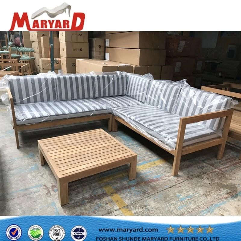 Modern Home Hotel Restaurant High Quality Wooden Sofa Set Designs Teak Outdoor Sofa