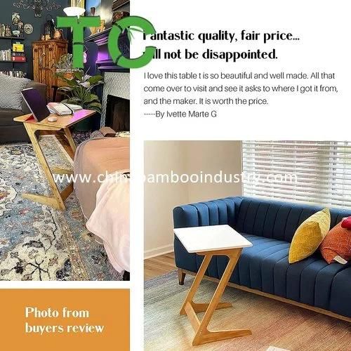 Wholesale Bamboo TV Tray Table Sofa End Couch Table Laptop Desk Snack C Bed Side Table Modern Furniture for Home Office L Shape