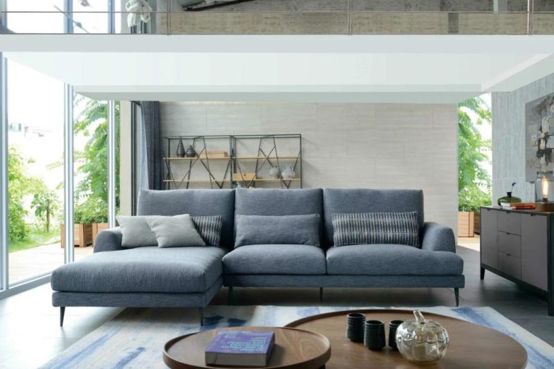 C40 Fabric Corner Sofa, Latest Design Corner Sofa in Home and Hotel Furniture Customization