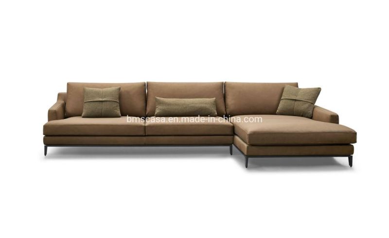 Home Furniture High-End Modern Contemporary Italian Sectional Leather Sofa