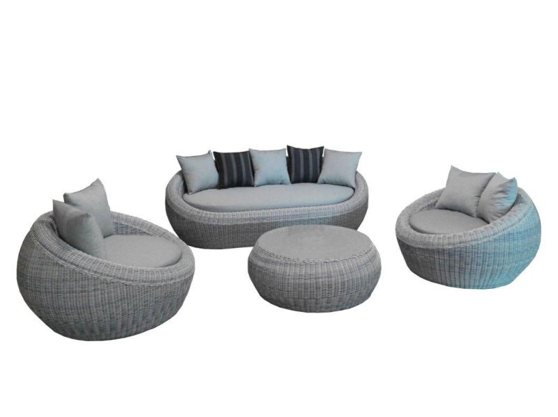 Garden Furniture Outdoor Rattan Hotel Living Room Furniture Patio Round Sofa Sets