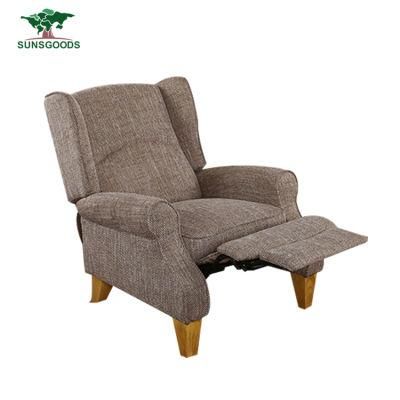 European Style Contemporary Modern Fabric Recliner Sofa Chair