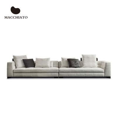 High-End Modern Classic Villa Contemporary Sectional Sofas 4/3 Seaters L Shape Comfort Sofa Couch Foshan Sofa Manufacturer