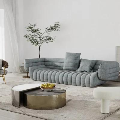 Italian Style Nordic Minimalist Modern Living Room Sofa Flannel Banana Shape Sofa