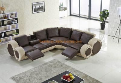 European Style L Shape Top Grain Leather Modern Customized Size Corner Living Room Home Furniture Sectional Sofa