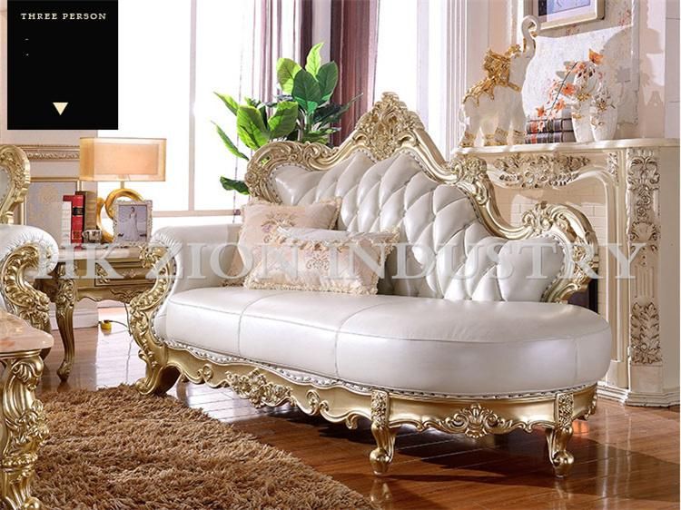 Commercial Royal Sofa Set Antique Sectional European Style Modern Living Room Home Hotel Setting Room Chesterfield Genuine Leather Sofa