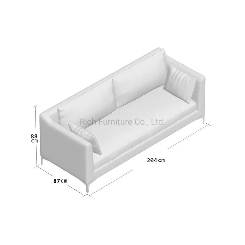 Chinese Modern Home Furniture Metal Leg Sofa Latest Design Fabric Velvet Plush Sofa