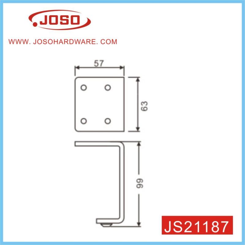 Silver Color Brushed Metal Furniture Leg for Sofa