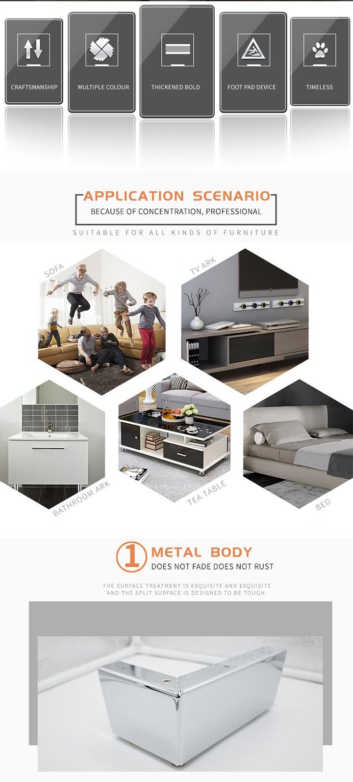 Modern Chrome Plated Table Legs