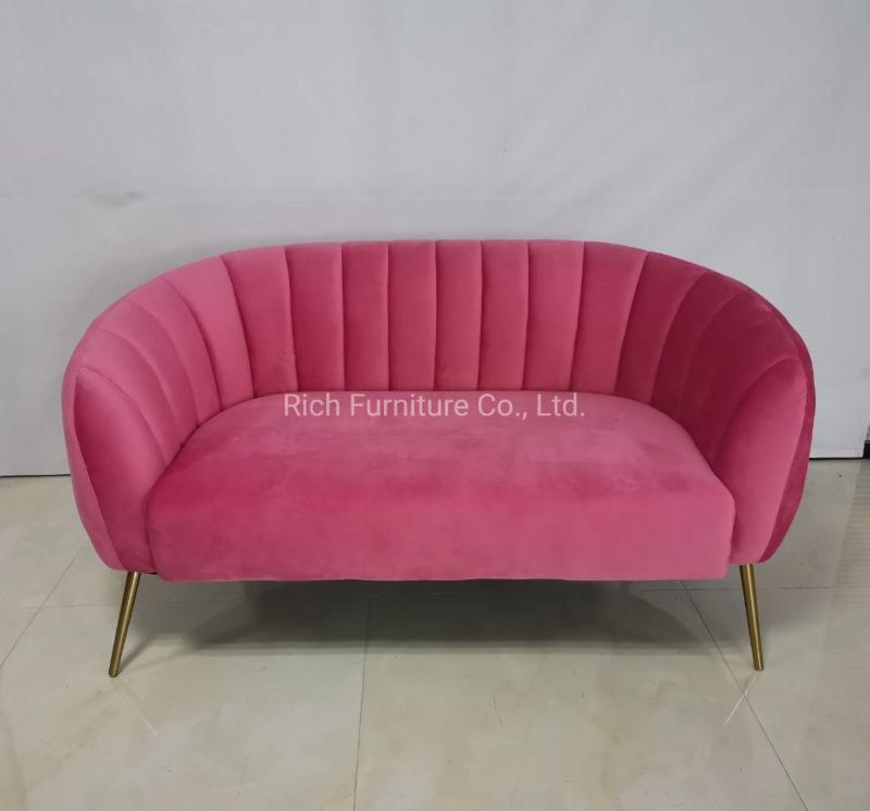 European Style Elegant Upholstery Grey Fabric Sofa Sectional Cafe Couch Furniture Set
