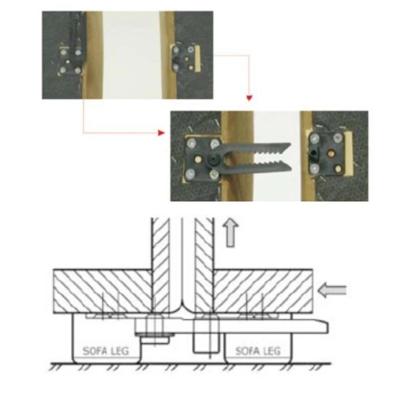 Furniture hinge hardware sofa connector