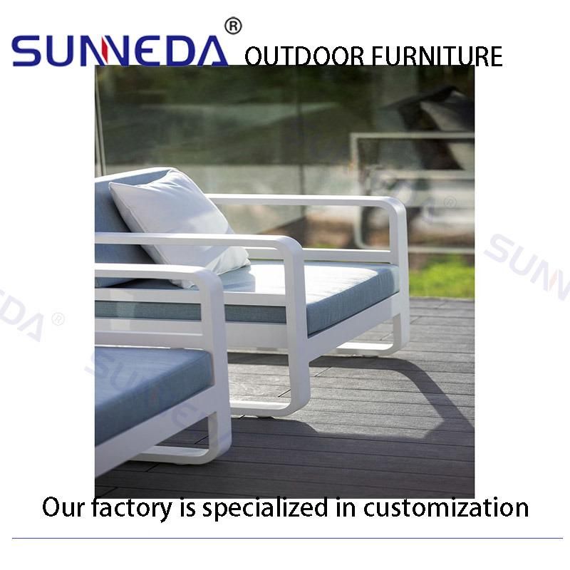 Elegance Design Garden Furniture Aluminum Frame Big Frame Outdoor Chair Sofa Coffee Table