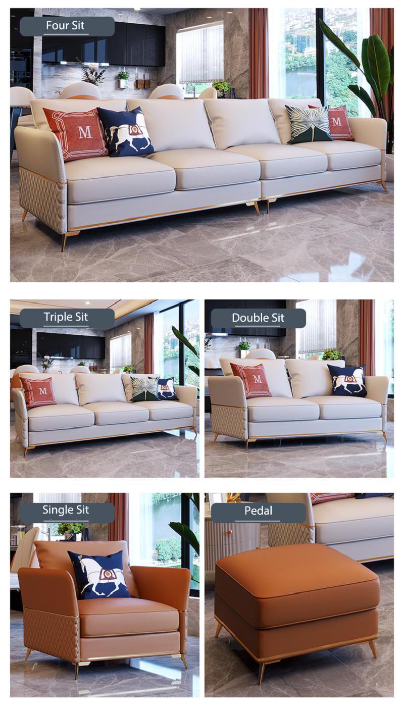 Supply Modern Sofa Furniture Leather 1 3 4 Seater