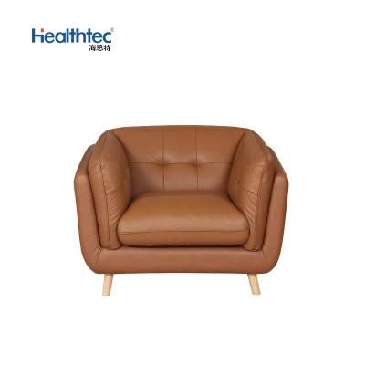 Modern Furniture OEM ODM Single Seat Leather Sofa Set for Apartment Living Room