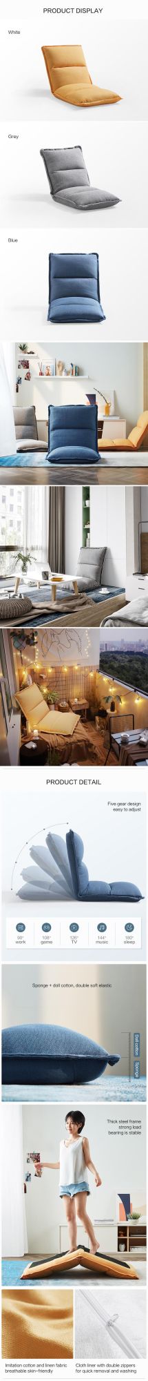 Linsy Modern Lounge Balcony Small Sofa Chair Folding Tatami Single Leisure Lazy Sofa Ls017xy2