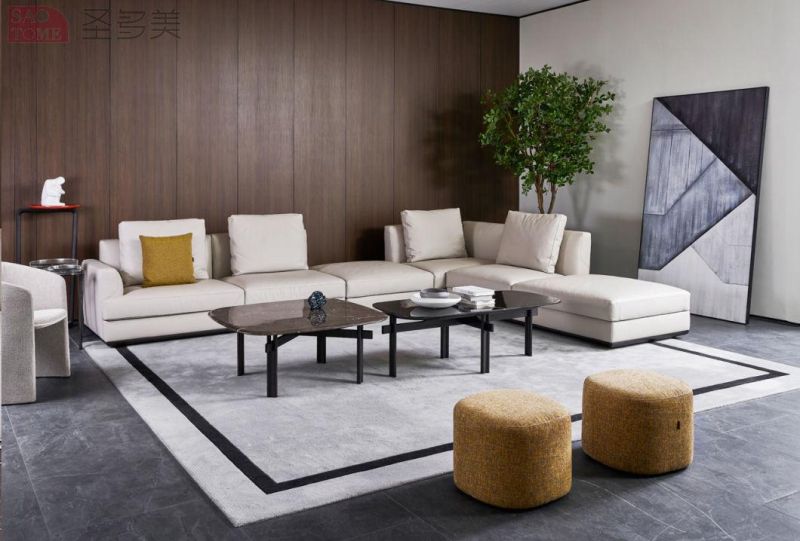 Hot Selling Skin White 4-Seat Living Room Sofa