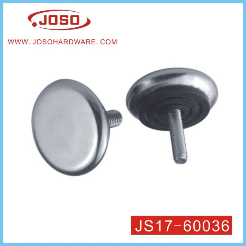 White Metal with Plastic Adjustable Screw of Hardware for Sofa Leg