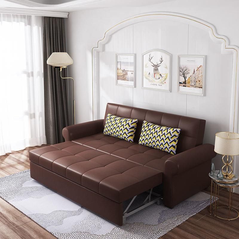 Multi-Function Convert Stuffed Foam Filled Plush Soft Sofa Bed for Living Room
