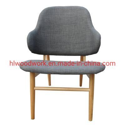 Oak Wood Frame Magnate Chair with Grey Cushion Lounge Sofa Coffee Shope Armchair Living Room Sofa Resteraunt Sofa Leisure Sofa Armchair