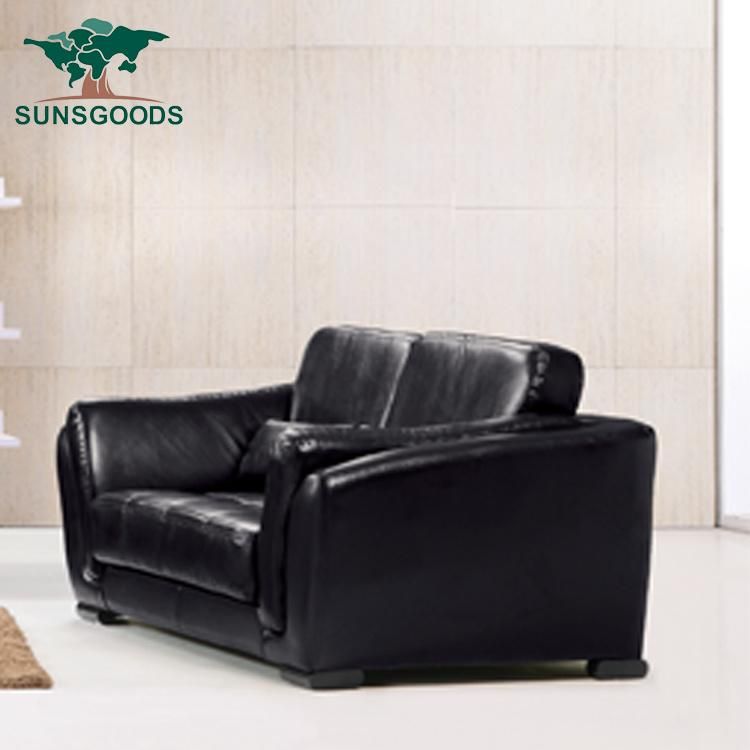 French Geunine Leather Upholster Sofa with Seat and Backrest Removeable