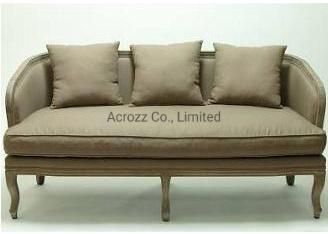 Luxury Classic Wood Lounge Chaise Sofa