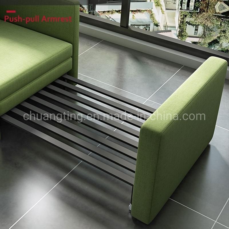 Foldable Sofa Cum Bed Fabric Hospital Hotel Room Accompany Sofa Chairs