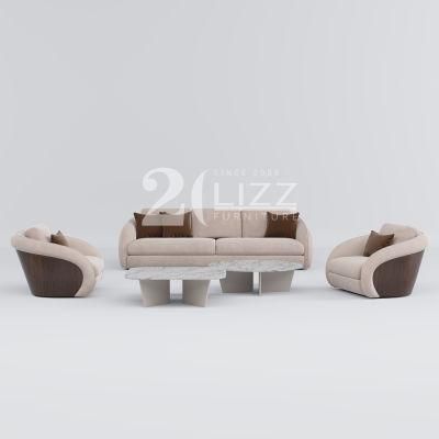 Modern Luxury European Style Velvet Fabric Living Room Furniture Leisure Sofa Set