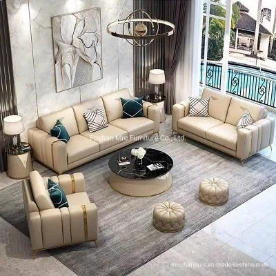 Living Room Furniture Metal Frame Sofa Fabric Leisure Sofa for Hotel Building Usage One Seat