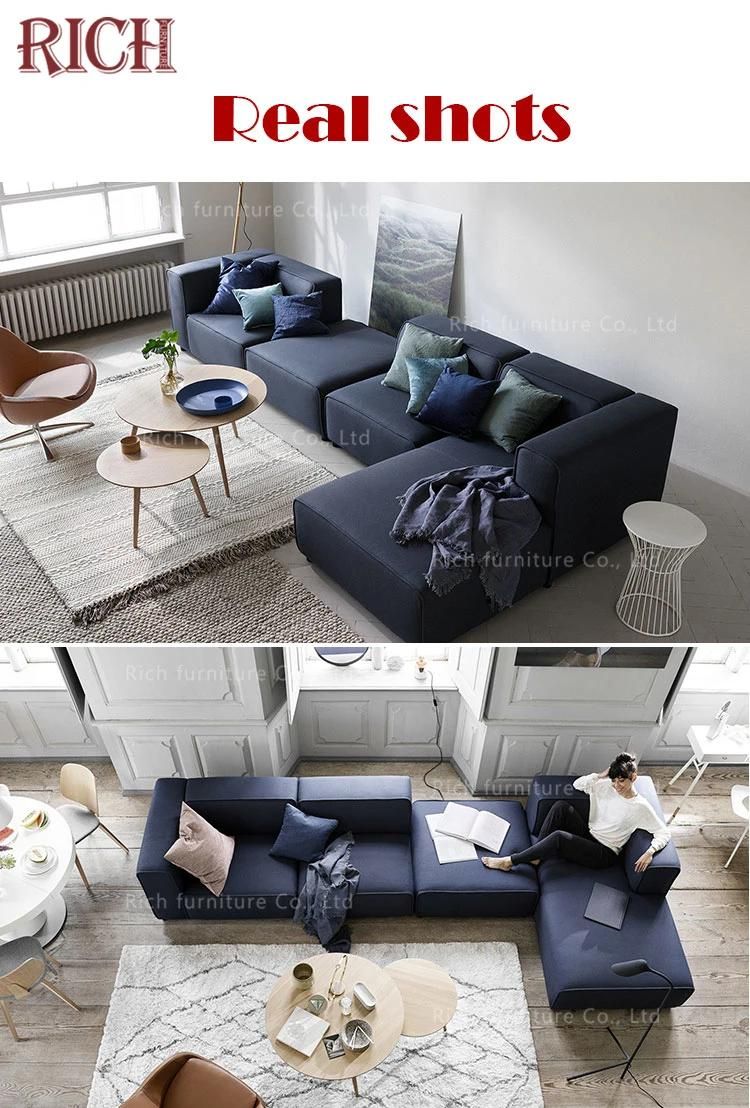 Home Furniture Luxury Sectional Corner Sofa Fabric Reclining Modern Modular L Shaped Sofa