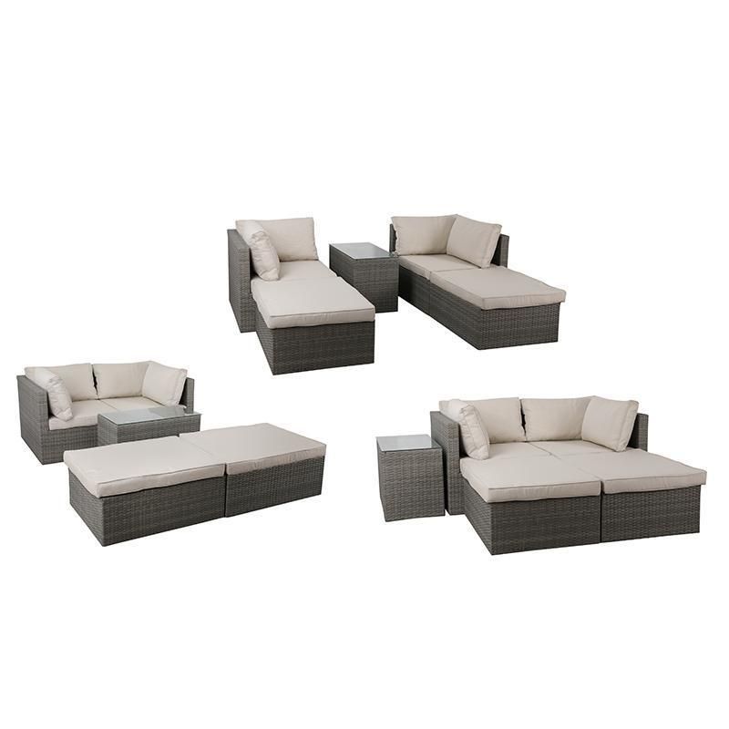 Factory Custom Fashion Design Wicker Sofa Set Outdoor Rattan Garden Sofa