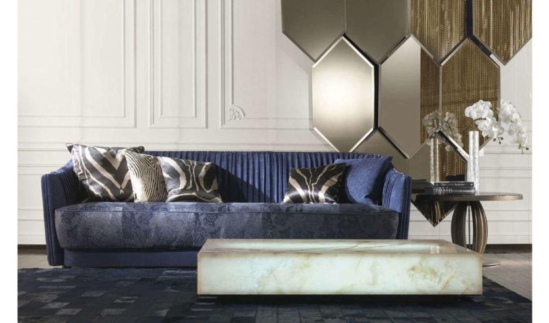 Best Sell Luxury Sofa Black Comfortable Leather Couch Villa Lobby Living Room Furniture 1 2 3 Seater Italian Style Leisure Sectional Sofa