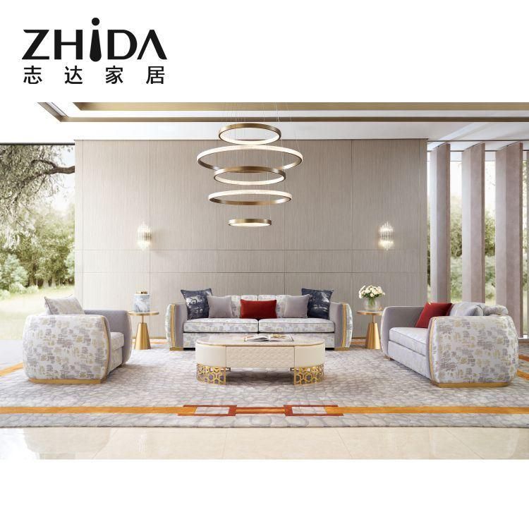 Newest Style Italian Light Luxury Style Sofa Fashion Sitching 3+2+1 Combination Sofas Collection