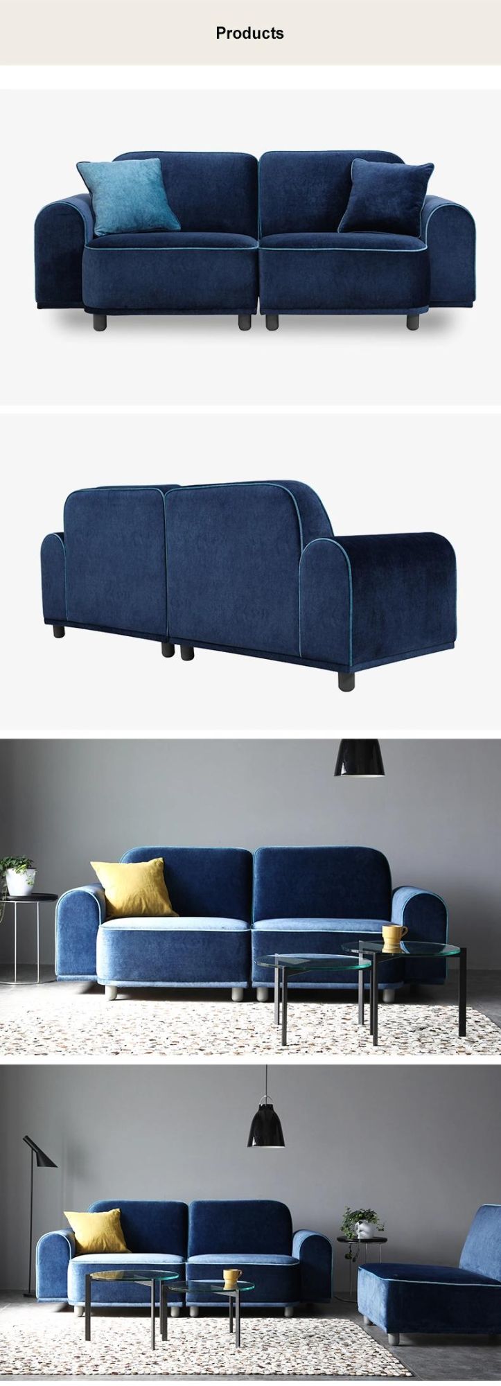 Modern New Design Small Size 3 Seater Sofa Living Room Sofa