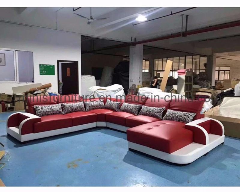 (MN-SF90) Factory Wholesale Living Room U Shaped Sofas Furniture 6 Seater Sofa Set