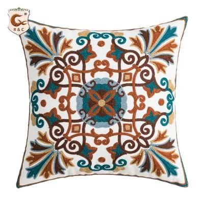 45X45 Wholesalers Ethnic Decorative High Chair Embroidery Cushion Cover for Sofa Couch Chair