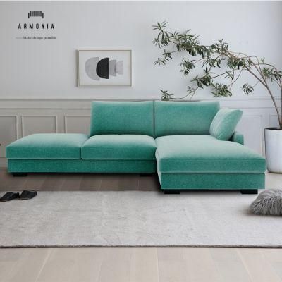 Hot Sale Home Furniture Sponge L Shape Couch Modern Sofa