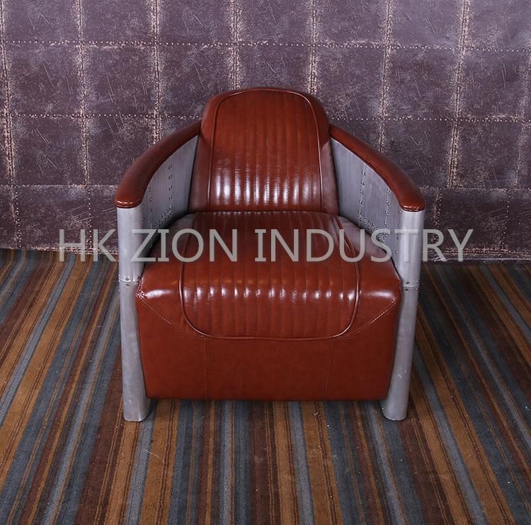 Modern Furniture Sofa Set Furniture Living Room Leisure Sofa Garden Sofas Children Sofa Reception Sofa Brown Silver Leather Sofa