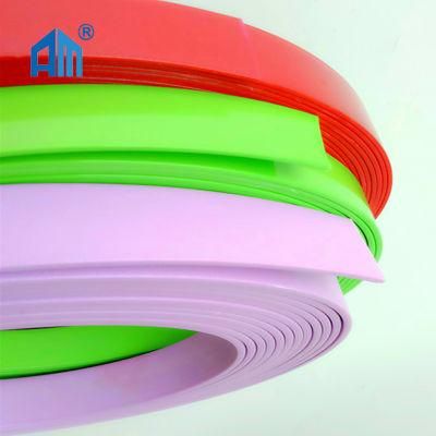 PVC Wood Grain Customized Edge Protection Strip Banding Tape Furniture Preglued Edge Banding