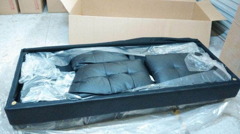 Modern PU Sectional Sofa with Adjustable Headrest and Kd Construction for Home Furniture