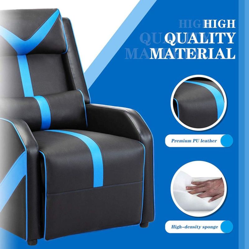 2021 New Luxury Leather Exclusive Single Seat Gaming Sofa Chair with Headrest