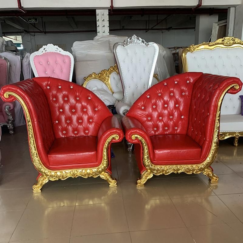 Wood Carved Sofa Set with Multipurpose Ways in Optional Color for Living Room Furniture and Hotel Lobby Furniture and Wedding Furniture