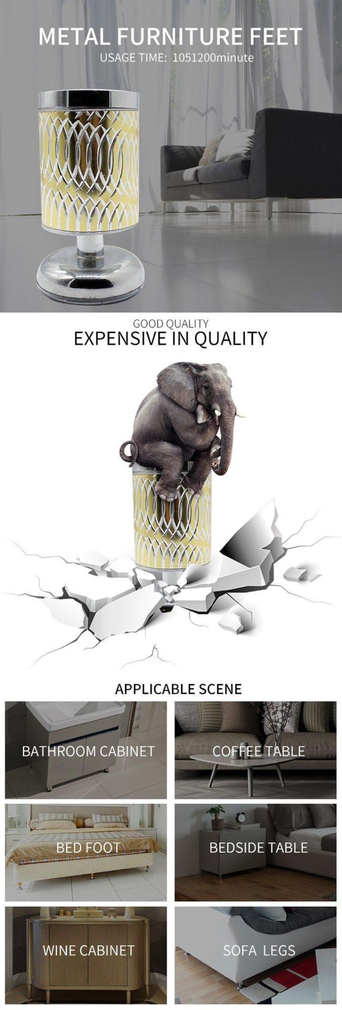 Metallic Table Leg From Zhaoqing Factory Direct Sale
