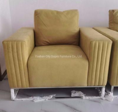 Leisure Modern Simple Leather Single Sofa for Livingroom